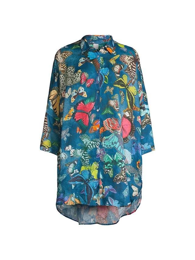 Womens Linen Butterfly Tunic Product Image