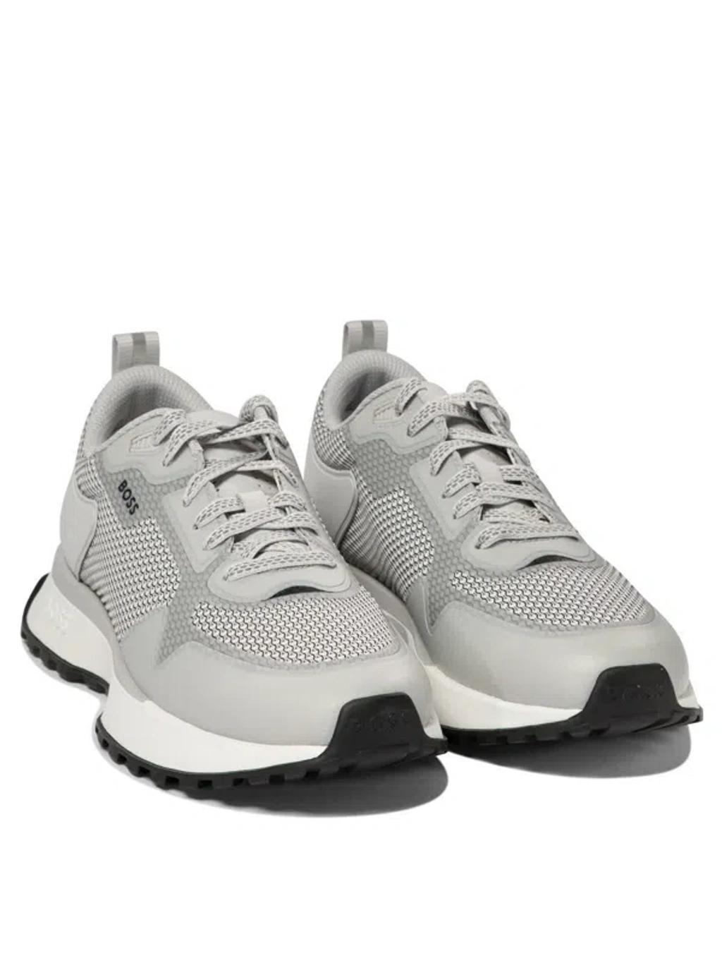 HUGO BOSS Boss Jonah Fabric Low-top Sneakers In White Product Image