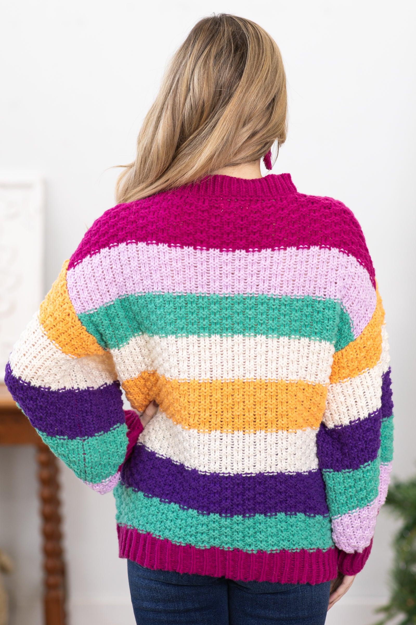 Mint Multicolor Colorblock Sweater Product Image