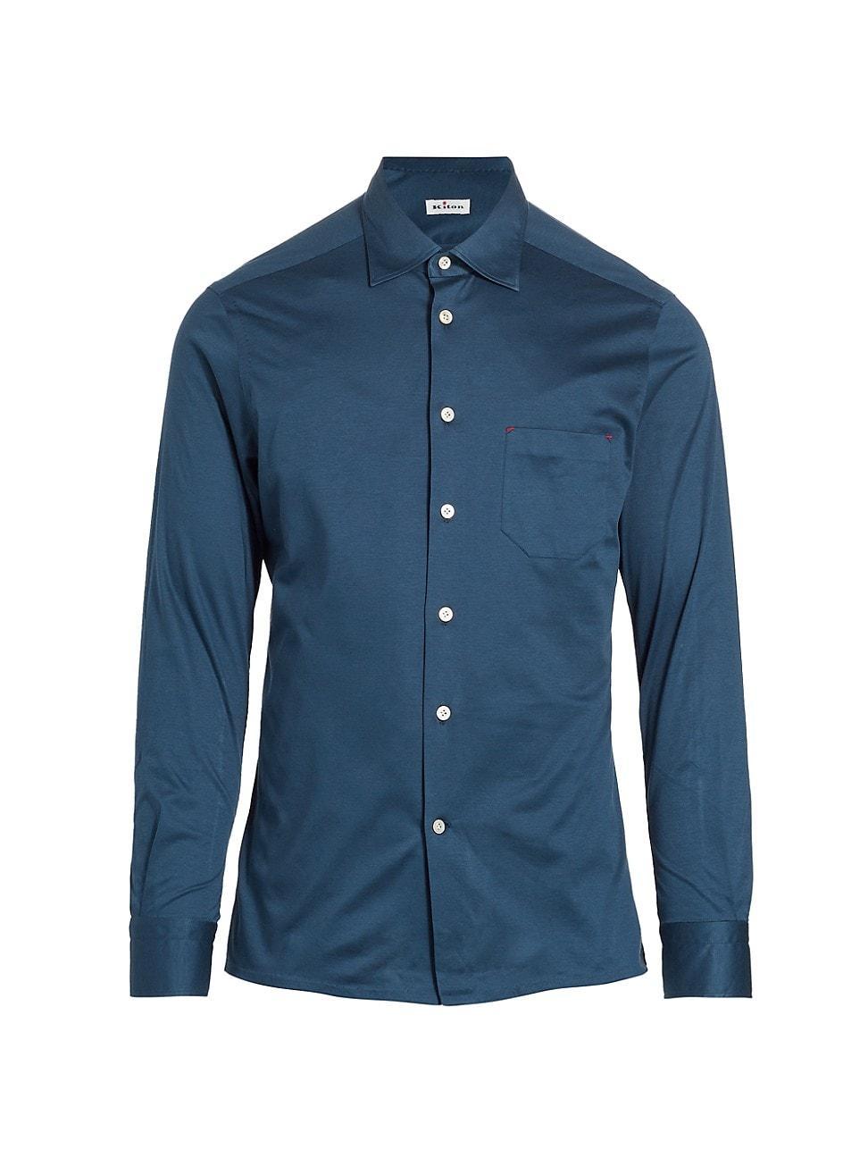 Mens Cotton Button-Front Shirt Product Image