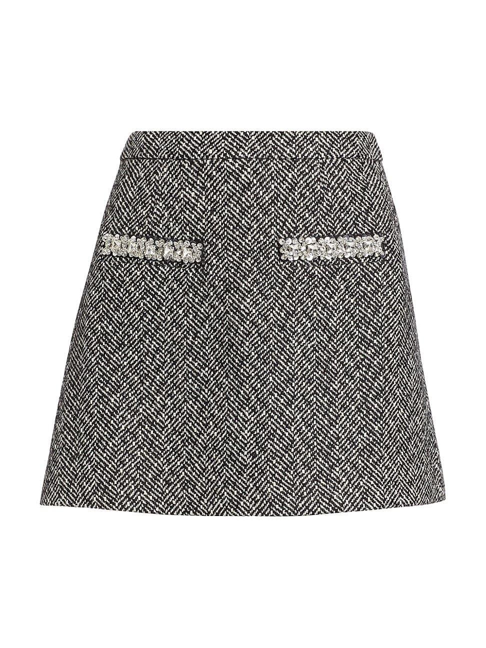 Womens Herringbone Diamant Miniskirt Product Image