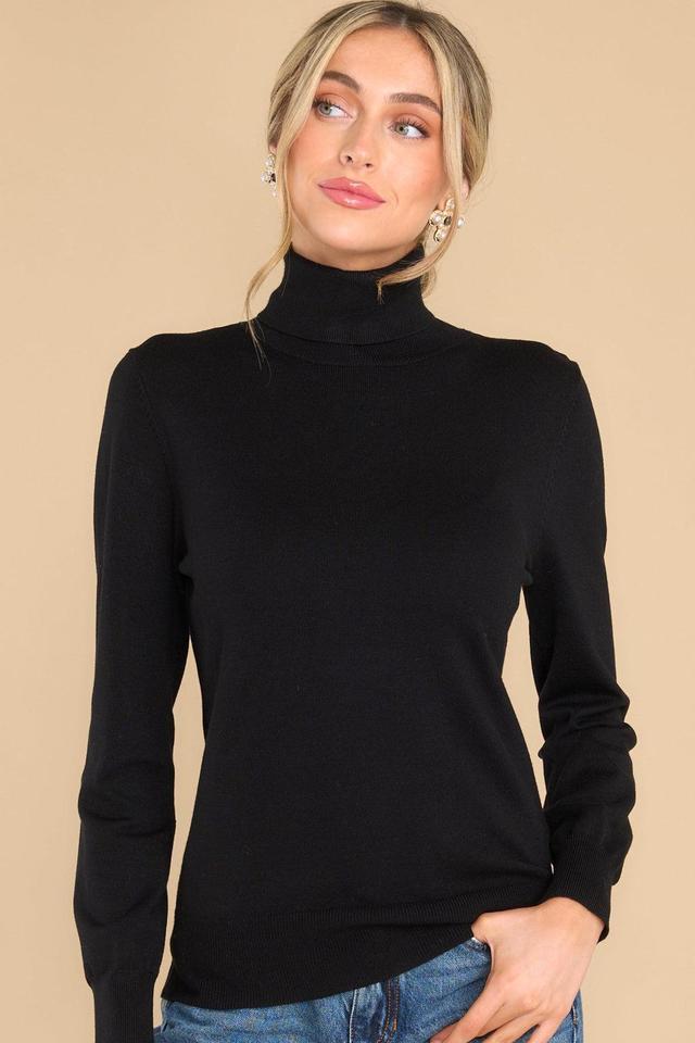 Comfortable Charm Black Turtleneck Sweater Product Image