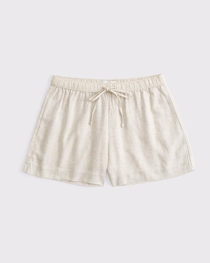 Mid Rise Linen-Blend Pull-On Short Product Image