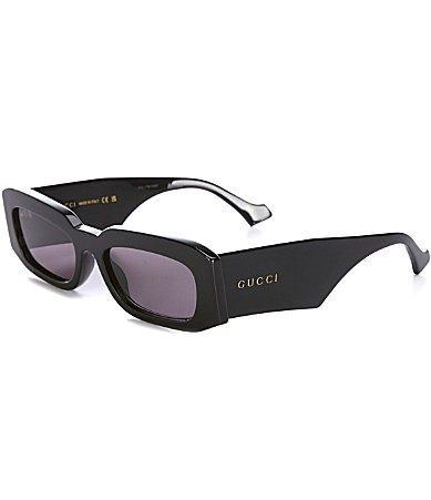 Gucci Mens GG1426S Lettering 54mm Rectangle Sunglasses Product Image