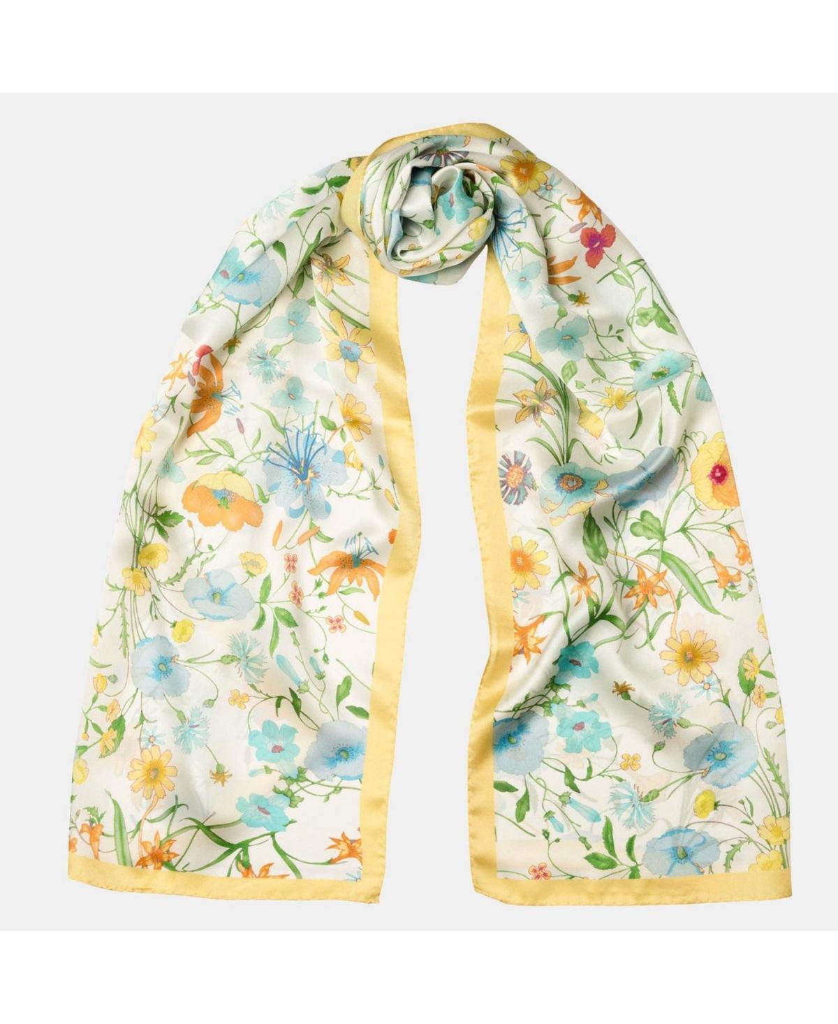 Elizabetta Primavera - Long Satin Silk Scarf for Women Product Image