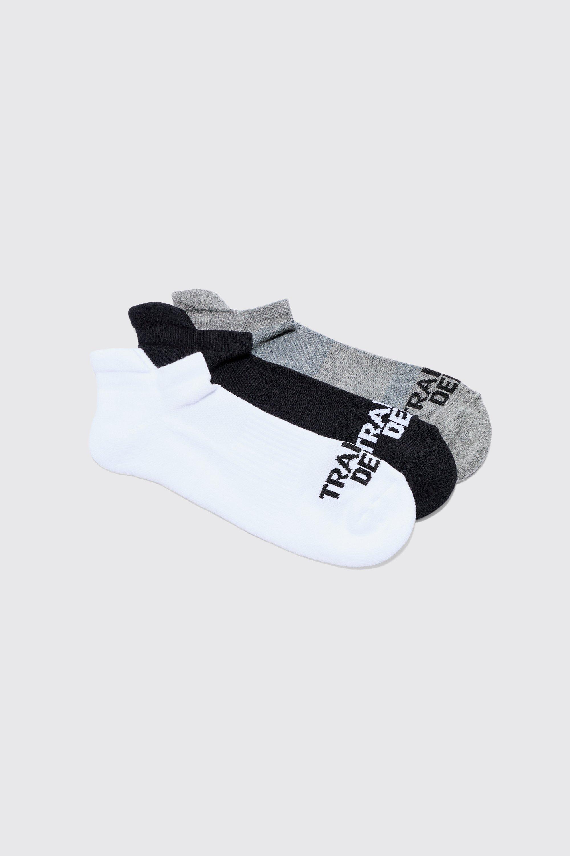 Active Training Dept Cushioned Sneakers 3 Pack Socks | boohooMAN USA Product Image