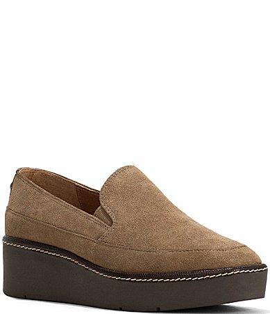 Donald Pliner Wallis Suede Wedge Loafers Product Image