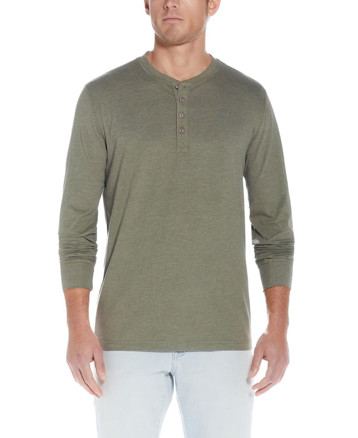 Weatherproof Vintage Mens Long Sleeve Brushed Jersey Henley T-shirt Product Image