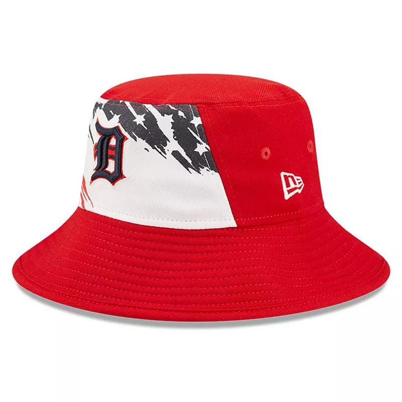 Mens New Era Red Detroit Tigers 2022 4th of July Bucket Hat Product Image