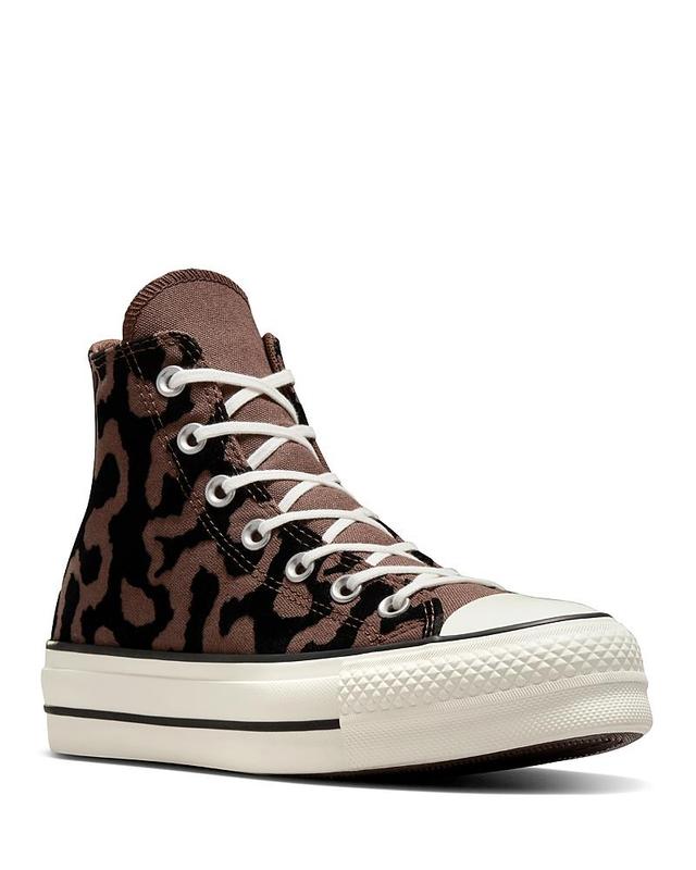 Converse Womens Chuck Taylor All Star Lift Hi Leopard Remix Sneakers Product Image