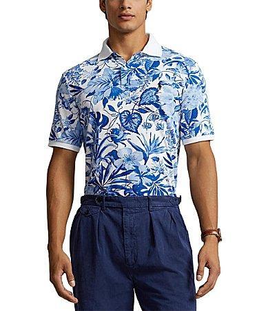 Polo Ralph Lauren Classic Fit Printed Mesh Polo Short Sleeve Polo Shirt Product Image