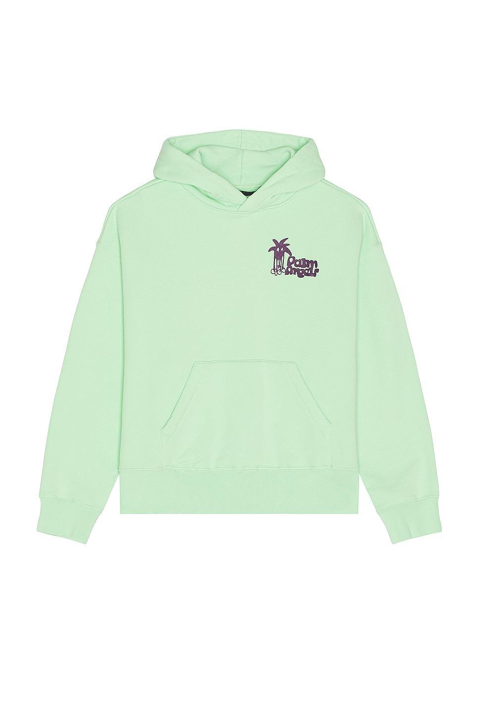 Palm Angels Douby Classic Hoodie in Light Green & Purple - Green. Size XL/1X (also in L, M, S). Product Image