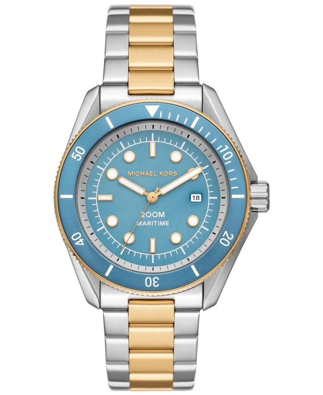 Michael Kors Mens Maritime Three-Hand Two-Tone Stainless Steel Watch 42mm - Two-Tone Product Image