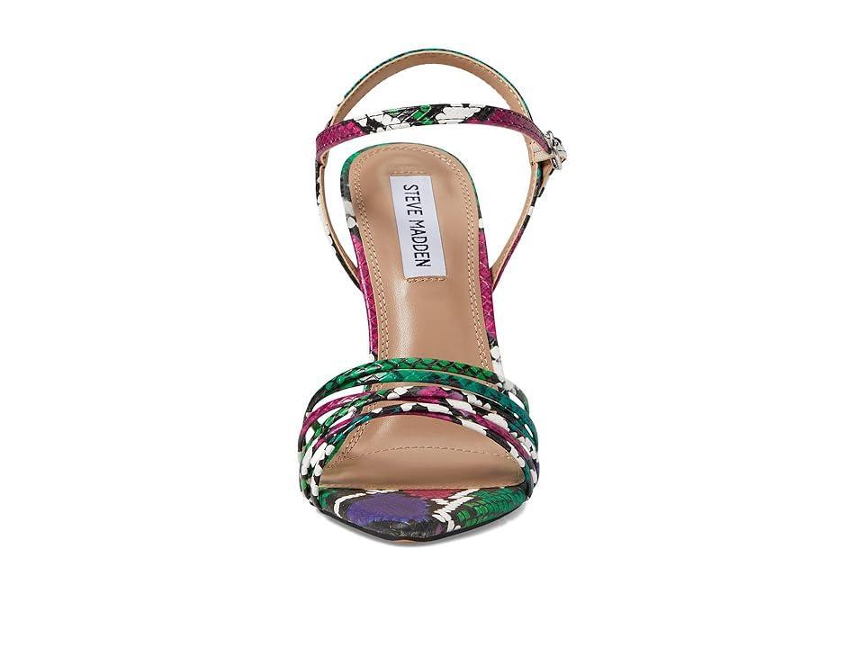 Steve Madden Wendy Snake Embossed Multi Color Ankle Strap Dress Sandals Product Image