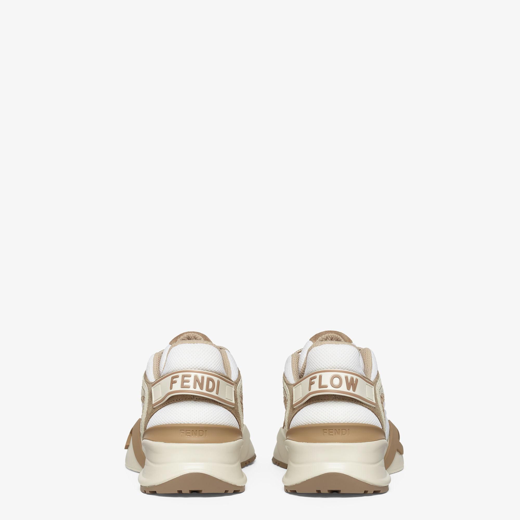 Fendi FlowBeige mesh and suede low tops Product Image