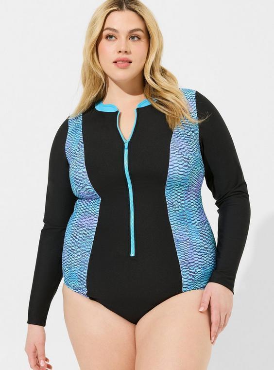 Wireless Shaping Long Sleeve One Piece Swimsuit Product Image