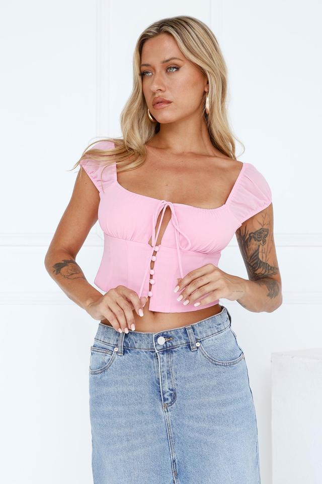 Sweetness Crop Top Pink Product Image