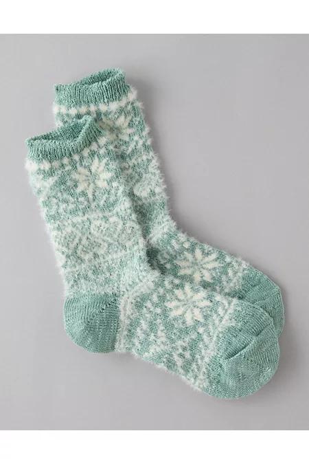 AE Snowy Fair Isle Crew Socks Women's Product Image