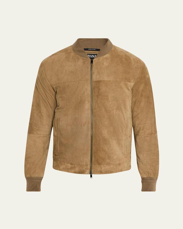 Men's Suede Full-Zip Blouson Product Image