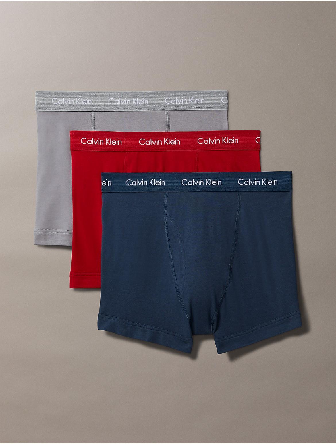 Calvin Klein Mens Cotton Stretch 3 Pack Trunk - Multi - XL Product Image