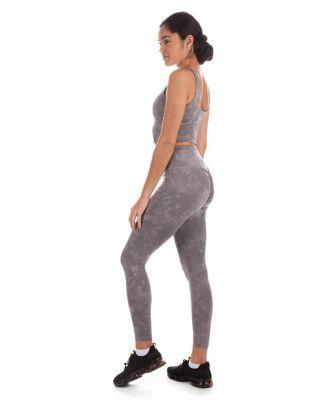 MeMoi Womens Tie Dye Print Scrunch Butt Stitch Athletic Legging Product Image