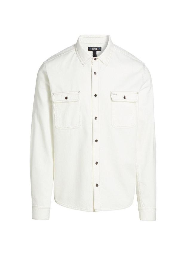 Paige Martin Utility Button Up Long Sleeve Shirt (Warm Moonlight) Men's Clothing Product Image