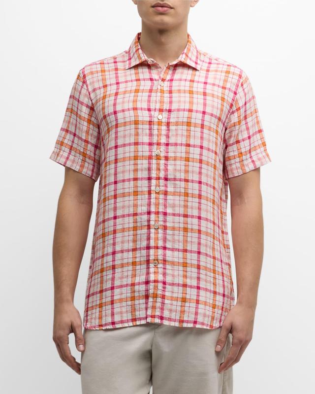 Mens Ischia Plaid Short-Sleeve Shirt Product Image