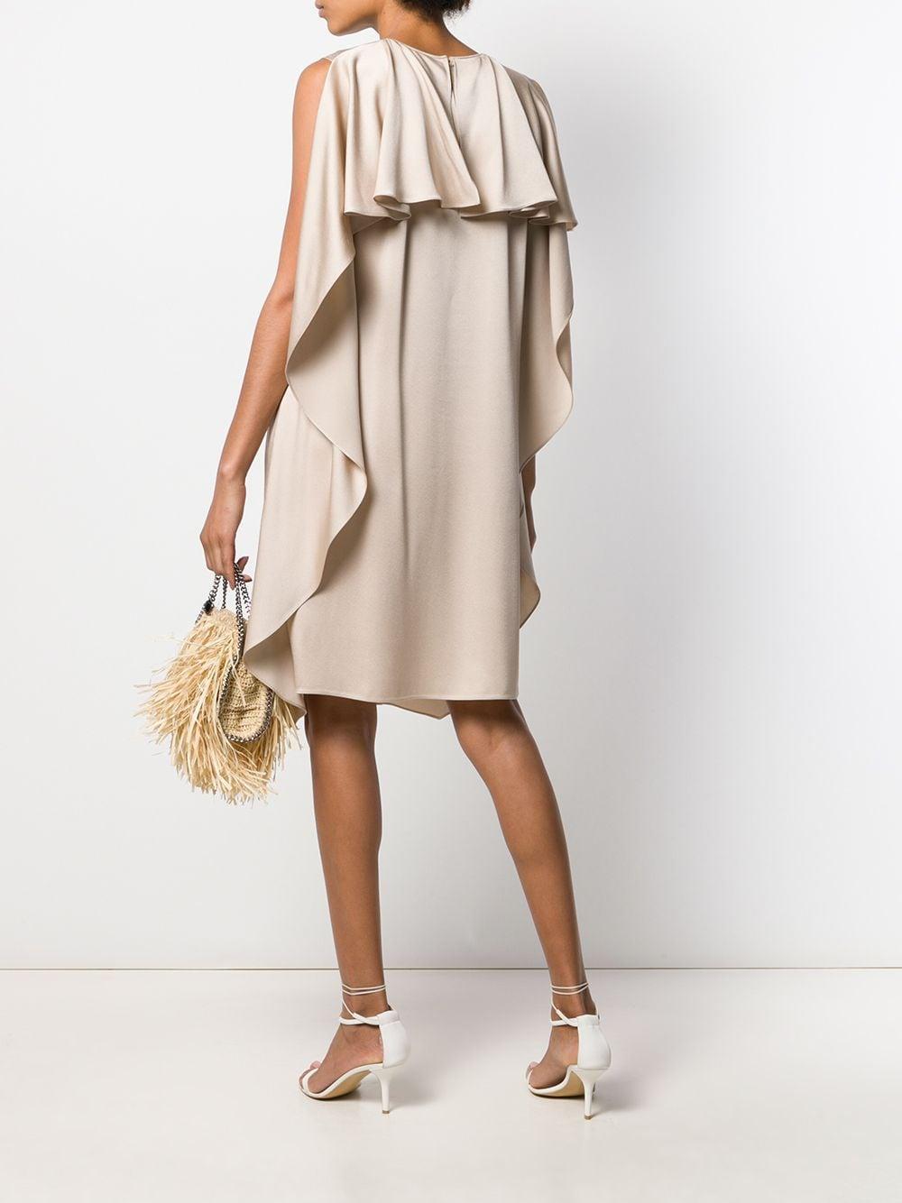 Draped-back Sleeveless Dress In Desert Product Image