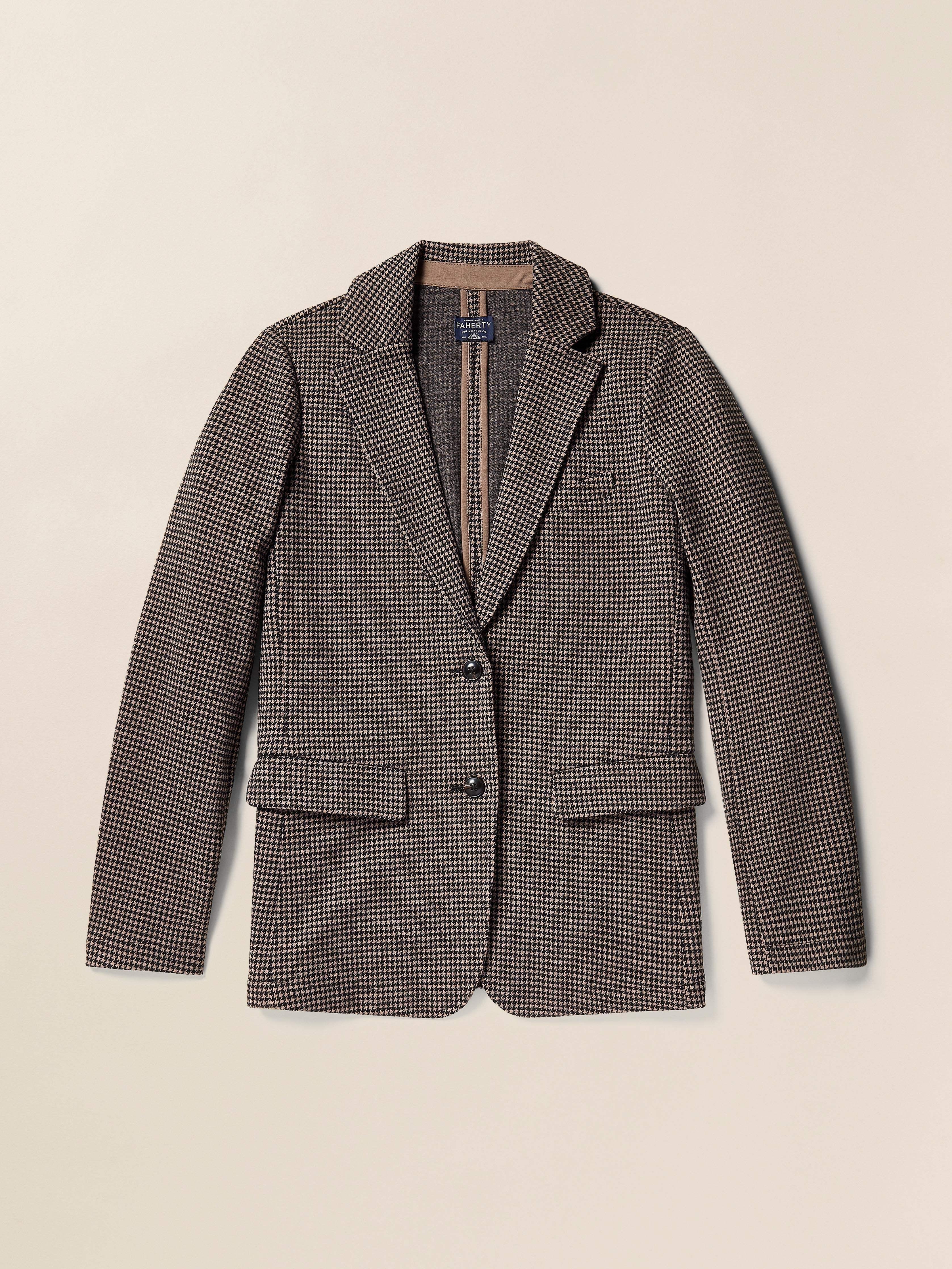 Inlet Knit Tweed Blazer - Mocha Mountain Houndstooth Female Product Image