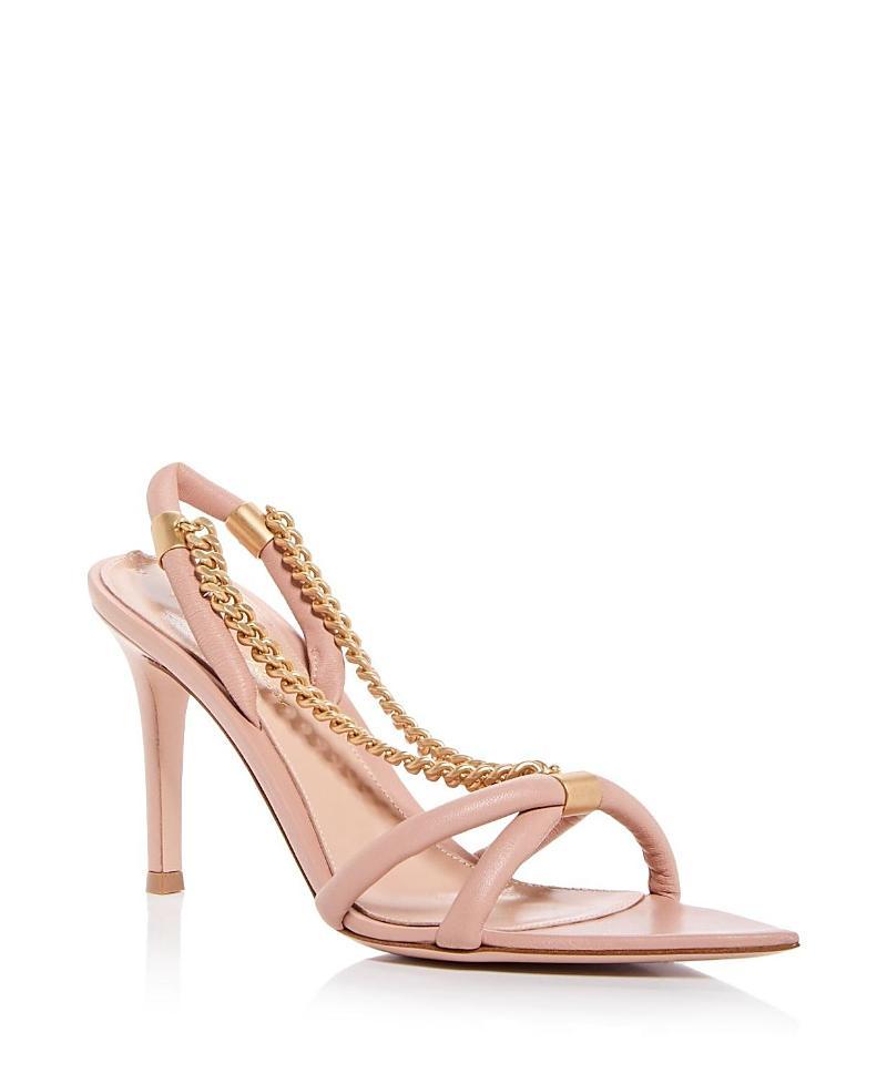 GIANVITO ROSSI Minerva Sandals In Pink Leather Product Image