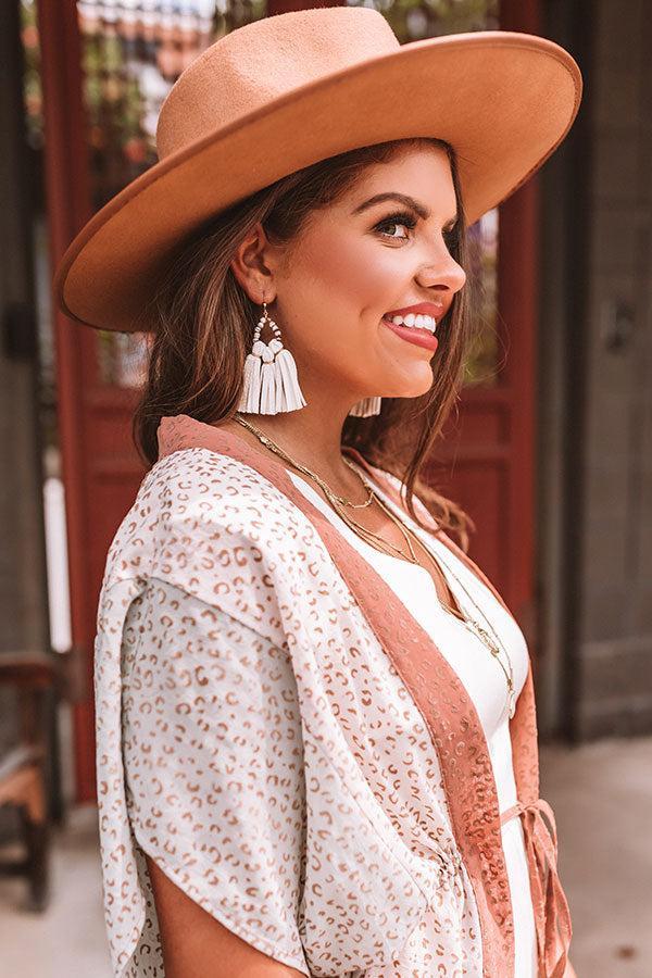 The Penelope Mini Tassel Earrings in White Product Image