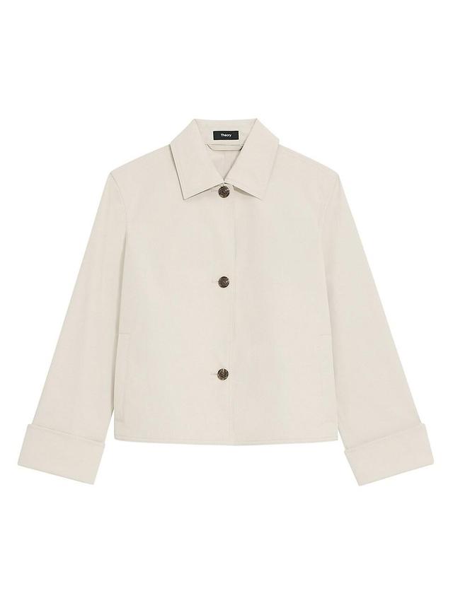 Womens Boxy Cotton-Blend Jacket Product Image