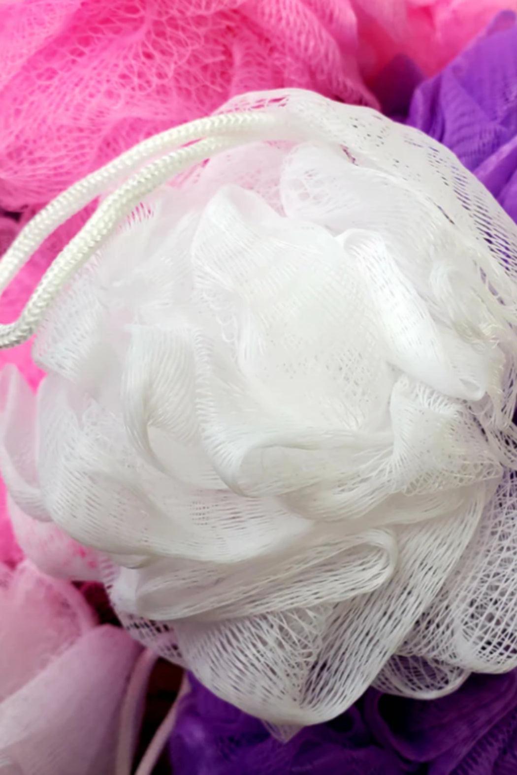 Pink, Purple & White Shower Loofah's Female Product Image