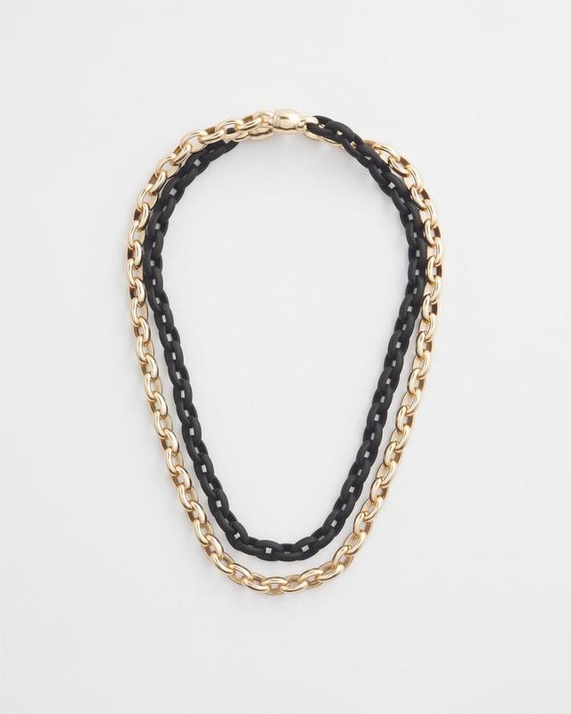 Chico's MagneticMix Black Matte Necklace   Chico's - Black - Women Product Image