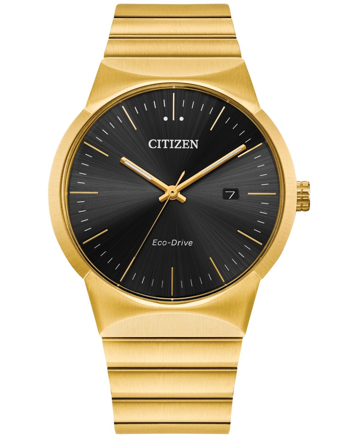 Citizen Eco-Drive Mens Modern Axiom Gold-Tone Stainless Steel Bracelet Watch 40mm Product Image