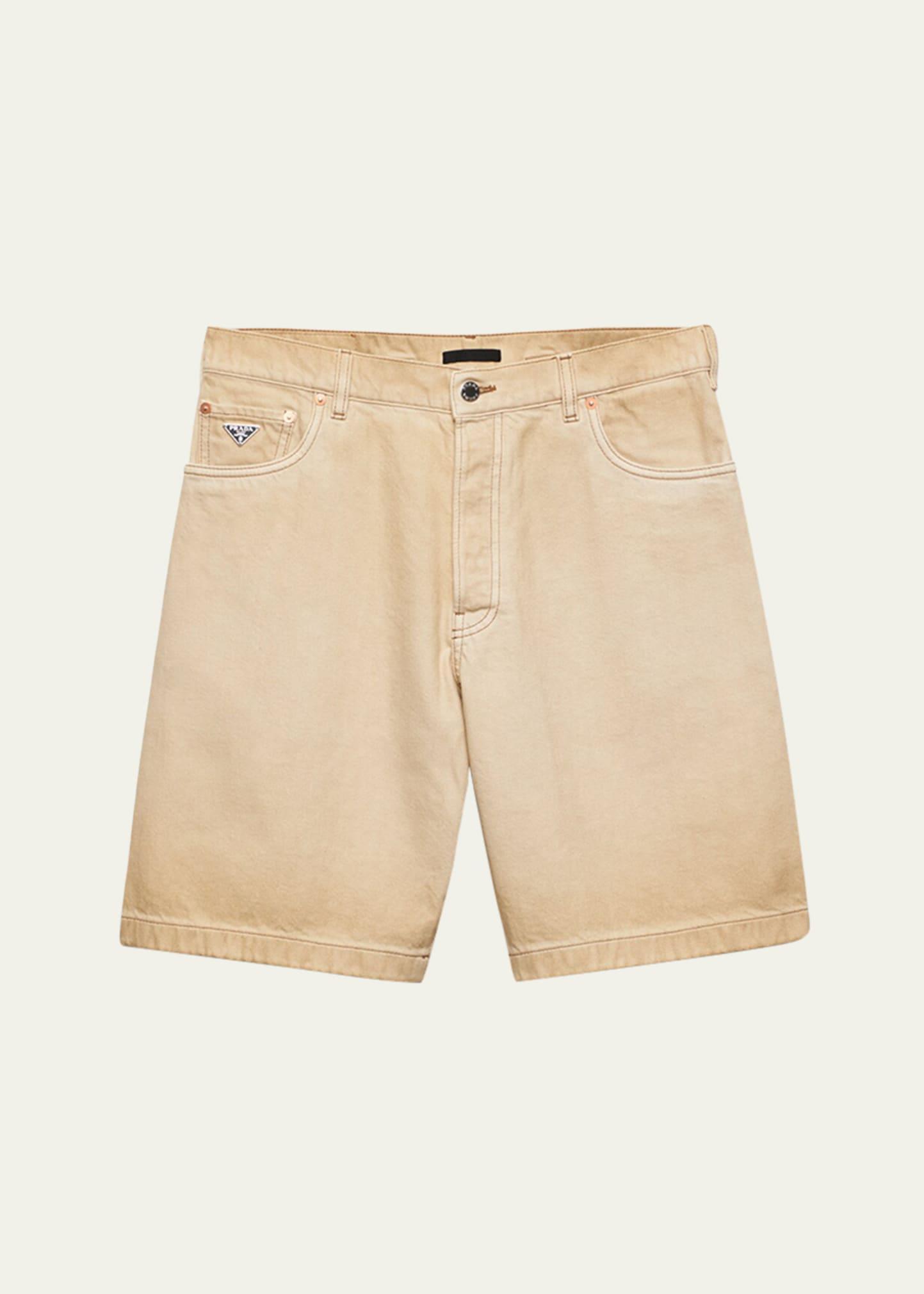 Mens Worn Bull-Denim Bermudas Product Image