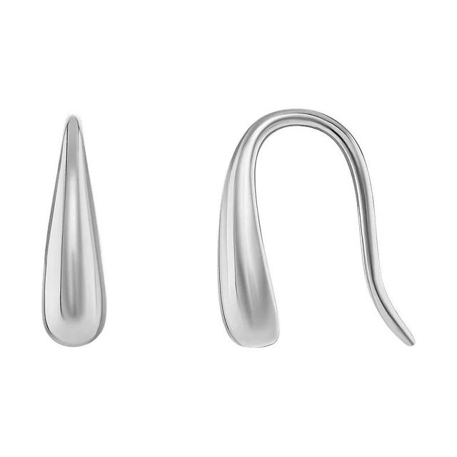 PRIMROSE Sterling Silver Polished Teardrop Earrings, Womens, Grey Product Image