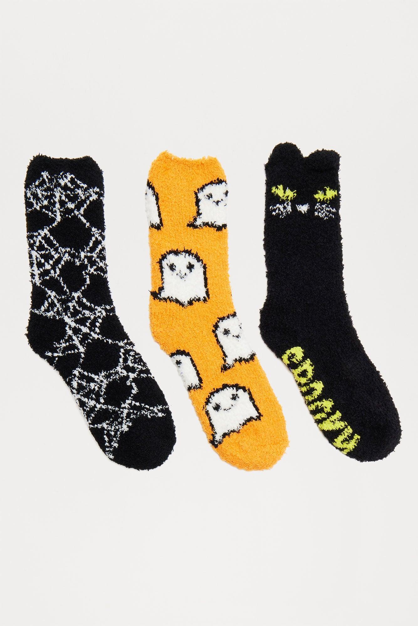 Spooky Nights 3 Pack Socks - Black/Orange Product Image