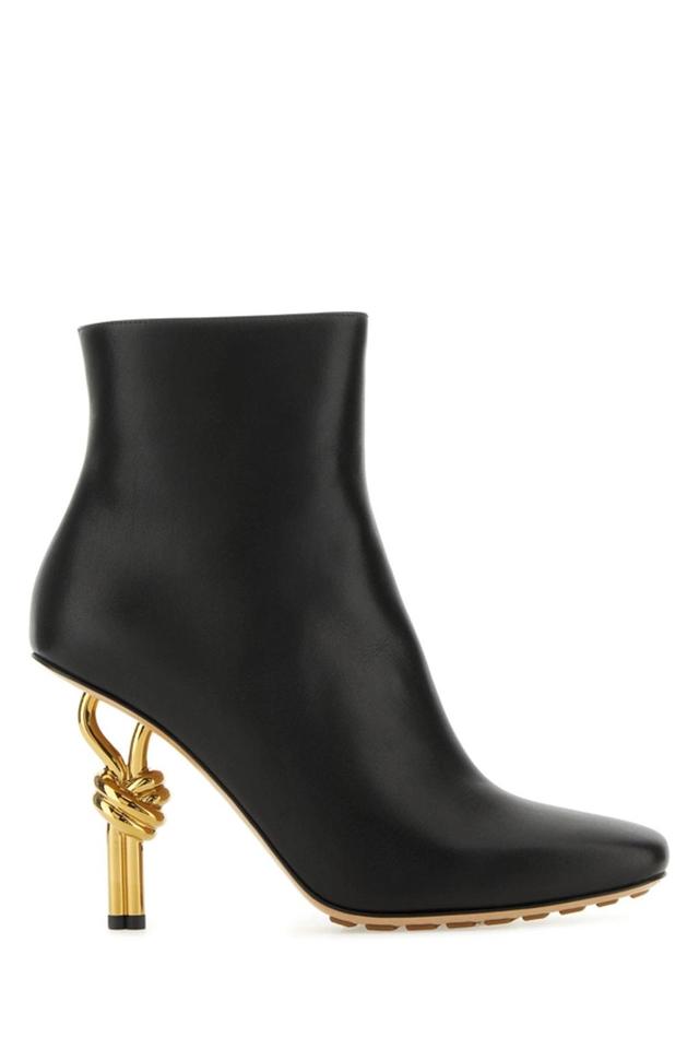 Knot High Heel Booties In Black Product Image