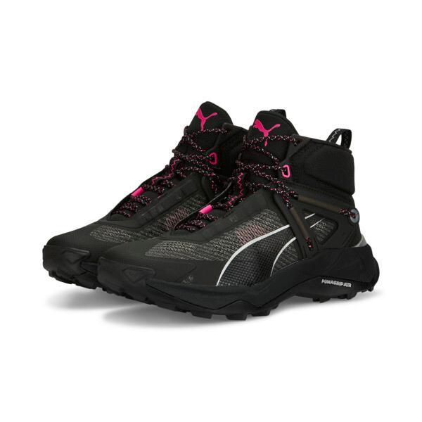 PUMA Explore NITROâ¢ Mid Women's Hiking Shoes in Black/Silver/Ravish Product Image