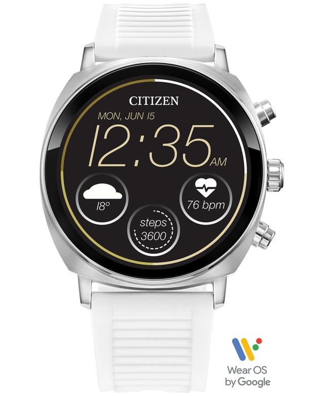 Citizen Unisex CZ Smart White Silicone Strap Watch Product Image