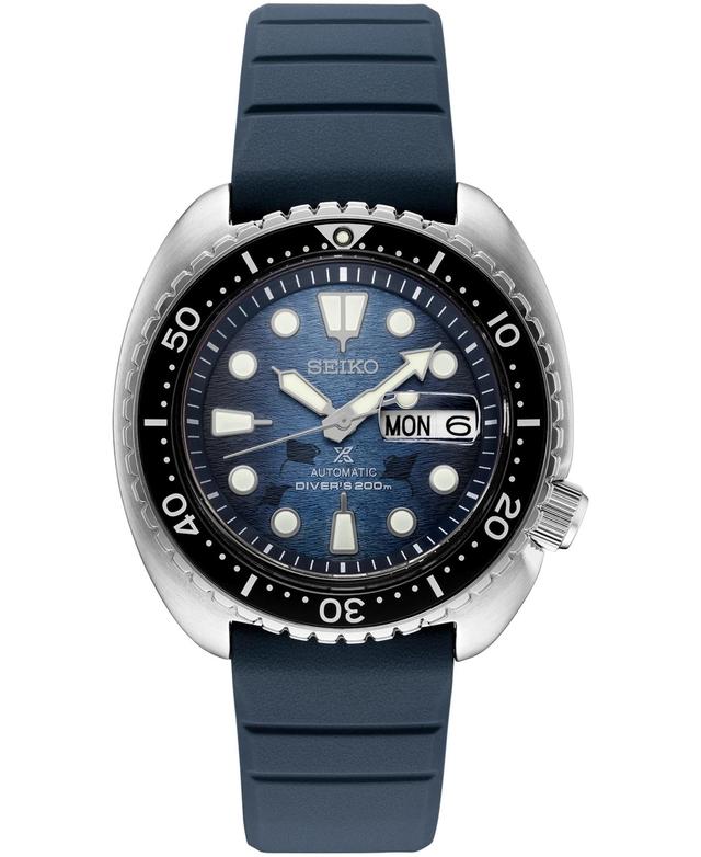 Seiko Mens Prospex Special Edition Manta Ray Automatic Diver Blue Silicone Strap Watch Product Image