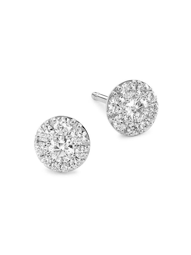 Womens Tessa 18K White Gold & Diamond Stud Earrings Product Image