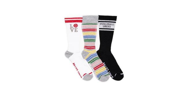 Muk Luks Womens 3 Pack Cotton Compression Crew Socks Product Image