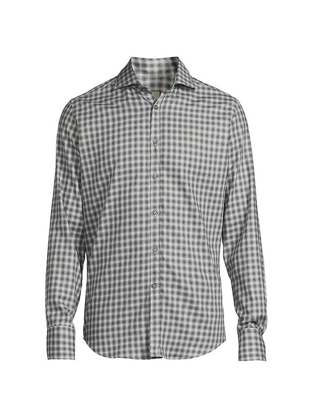 Mens Check Modern-Fit Sport Shirt Product Image