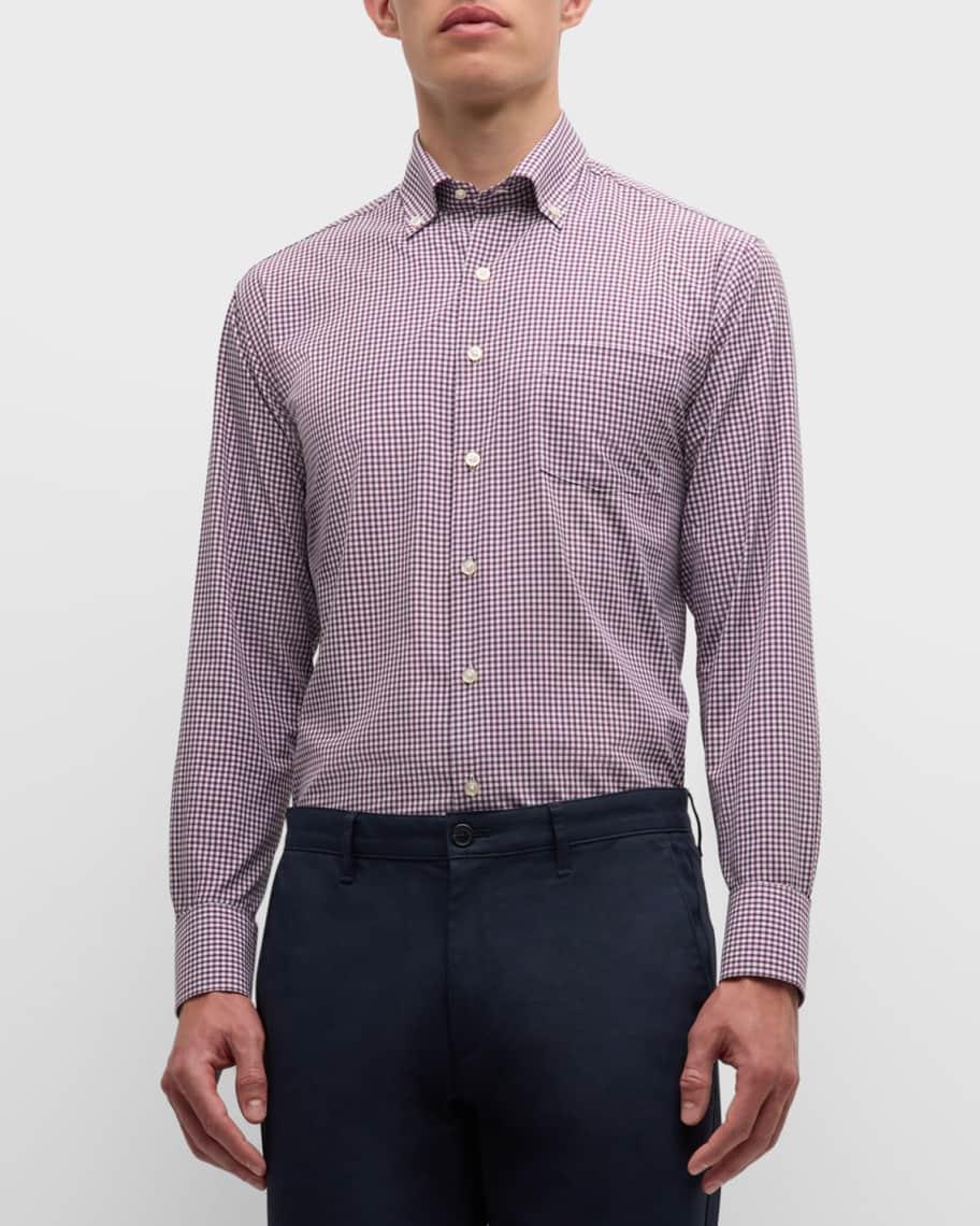 Men's Cranbroook Performance Poplin Check Sport Shirt Product Image