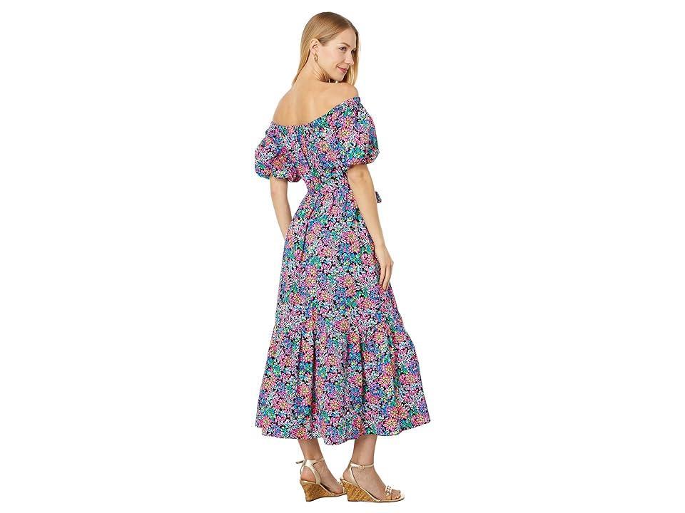 Lilly Pulitzer Tamie Off-the-Shoulder Dress Feeling Fintastic) Women's Dress Product Image