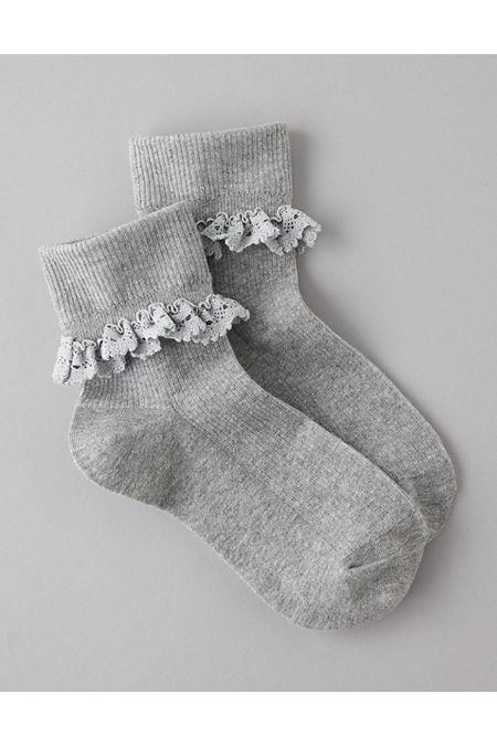 AE Ruffled Boyfriend Socks Women's Product Image