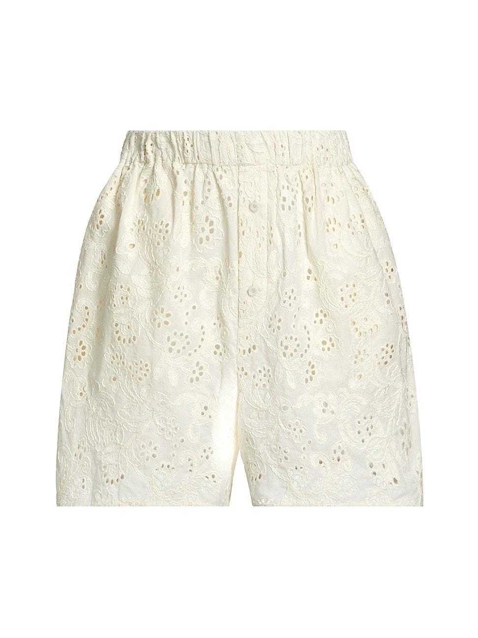 Womens Kudo Eyelet Cotton Shorts Product Image