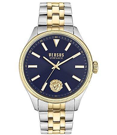 Versace Versus Versace Mens Colonne Chronograph Two Tone Stainless Steel Navy Bracelet Watch Product Image